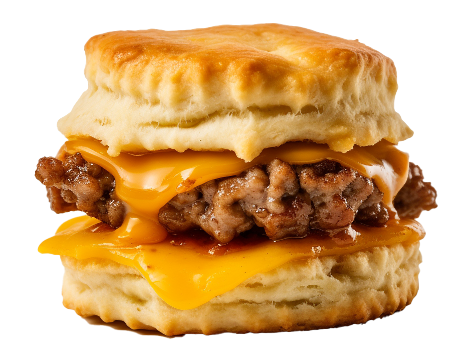 Top Protein Orlando - Our high protein Sausage and Cheese Biscuit from the Breakfast Menu